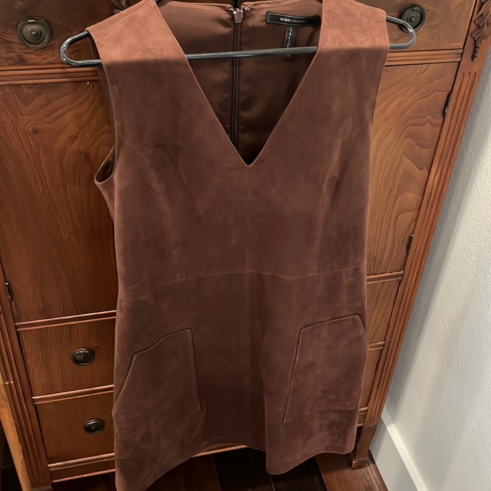 BCBG microsuede mini dress